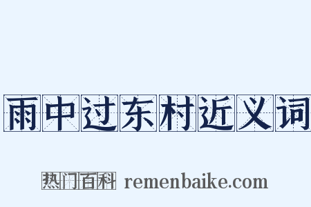雨中过东村近义词是什么意思的图片